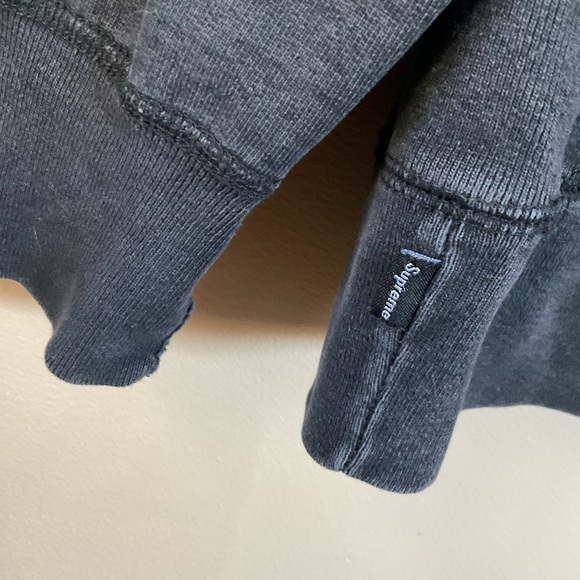 Supreme Sweatshirt Hoodie Embroidered Logo Size L - Picture 8 of 9